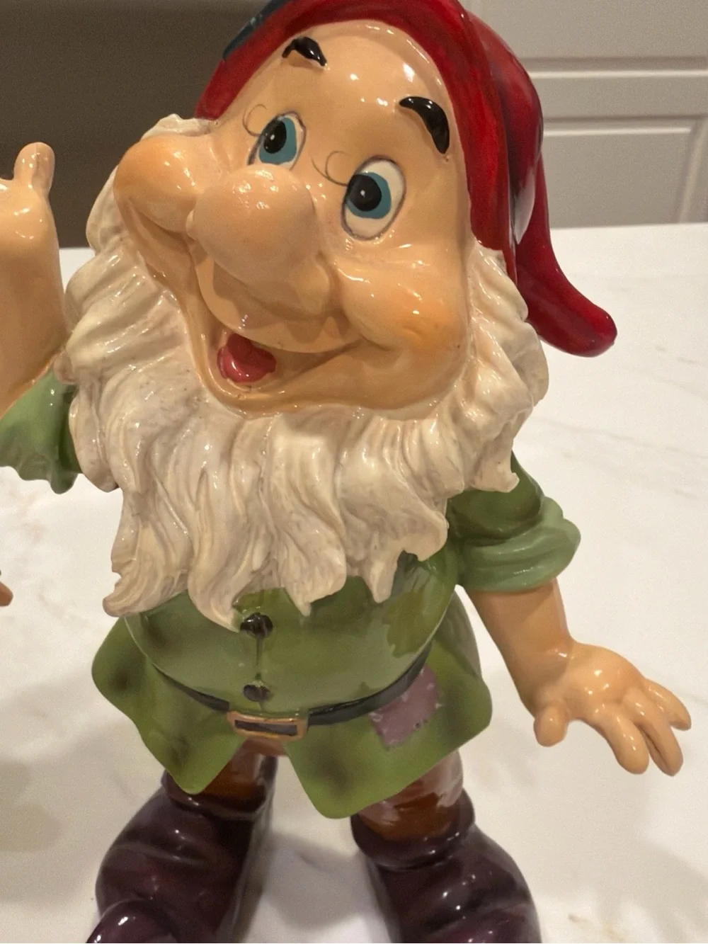 Set of 2 Vintage Dwarfs of Snow White Bashful & Sneezy 8” Resin Rare